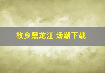 故乡黑龙江 汤潮下载